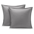 thumbnail image 1 of Bare Home Pillow Sham Set - Premium 1800 Collection - Double Brushed - Euro, Light Gray, 1 of 9