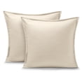 thumbnail image 1 of Bare Home Pillow Sham Set - Premium 1800 Collection - Double Brushed - Euro, Sand, 1 of 8