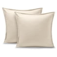 thumbnail image 1 of Bare Home Pillow Sham Set - Premium 1800 Collection - Double Brushed - Euro, Sand, 1 of 8