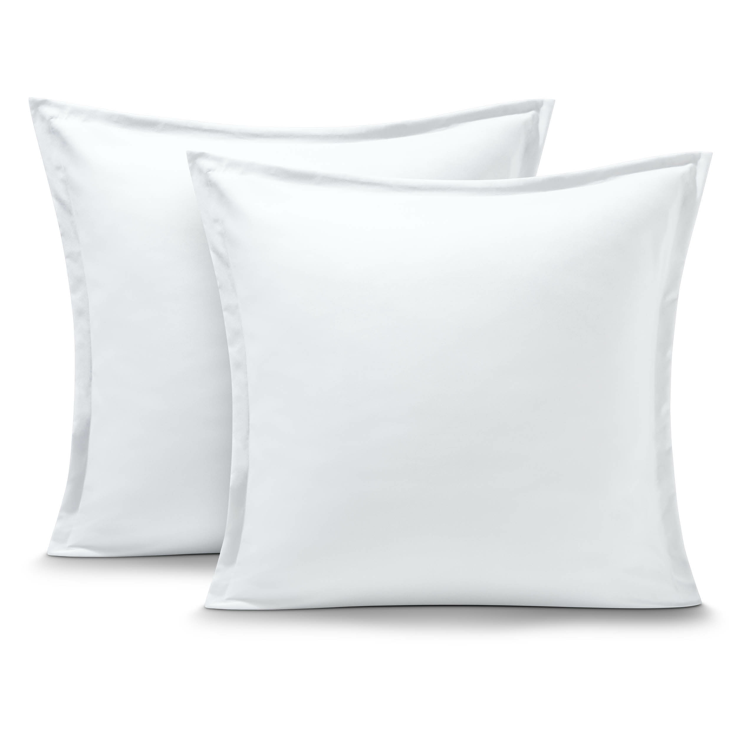 White Hypoallergenic Euro Size Polyester Pillow Sham Set