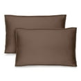 thumbnail image 1 of Bare Home Pillow Sham Set - Premium 1800 Collection - Double Brushed - King, Cocoa, 1 of 9