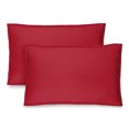 thumbnail image 1 of Bare Home Pillow Sham Set - Premium 1800 Collection - Double Brushed - King, Red, 1 of 9