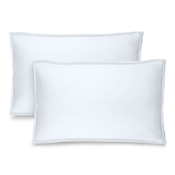 Bare Home Pillow Sham Set - Premium 1800 Collection - Double Brushed - King, White