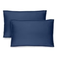 thumbnail image 1 of Bare Home Pillow Sham Set - Premium 1800 Collection - Double Brushed - Queen, Dark Blue, 1 of 9