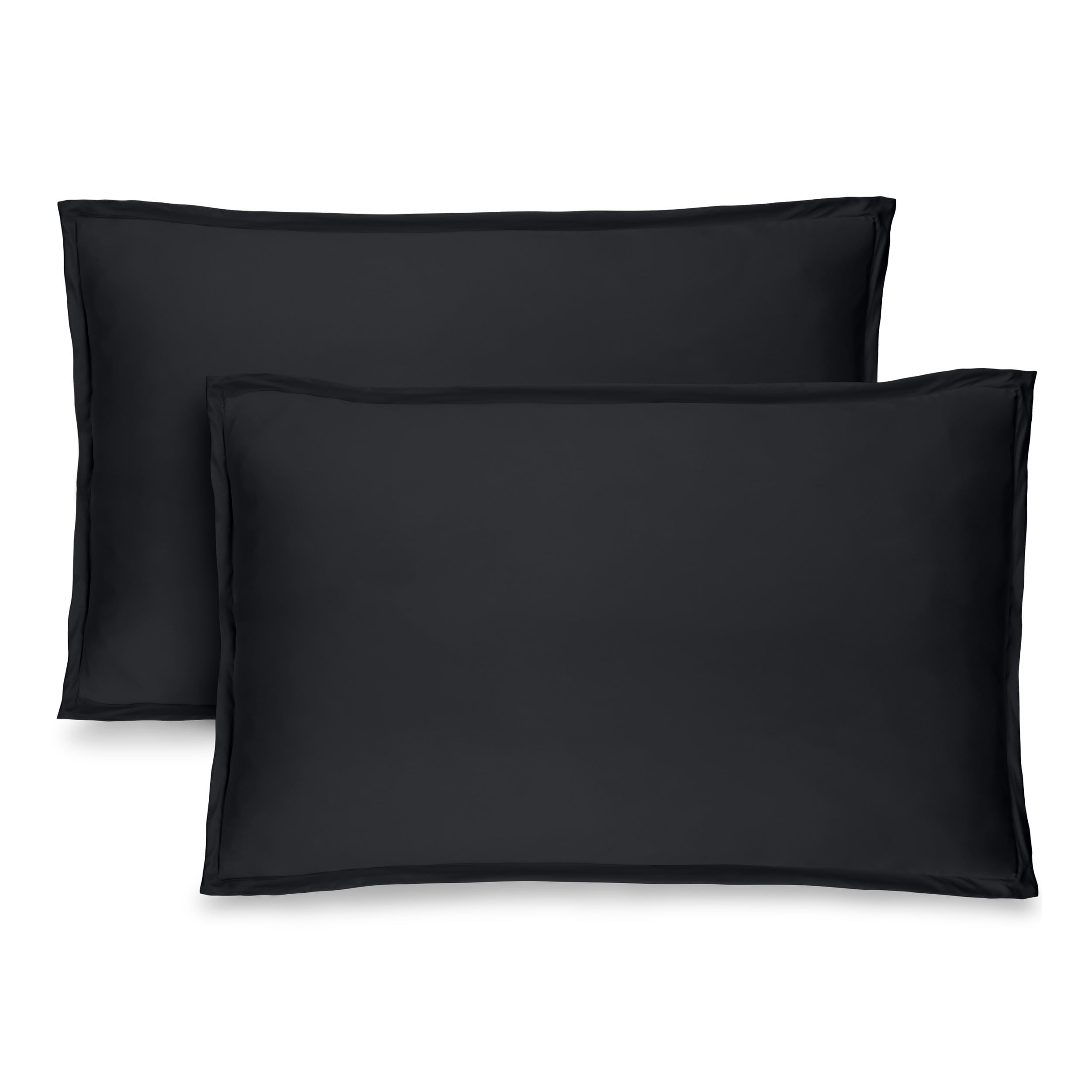 Black Hypoallergenic Cotton Standard Pillow Sham Set