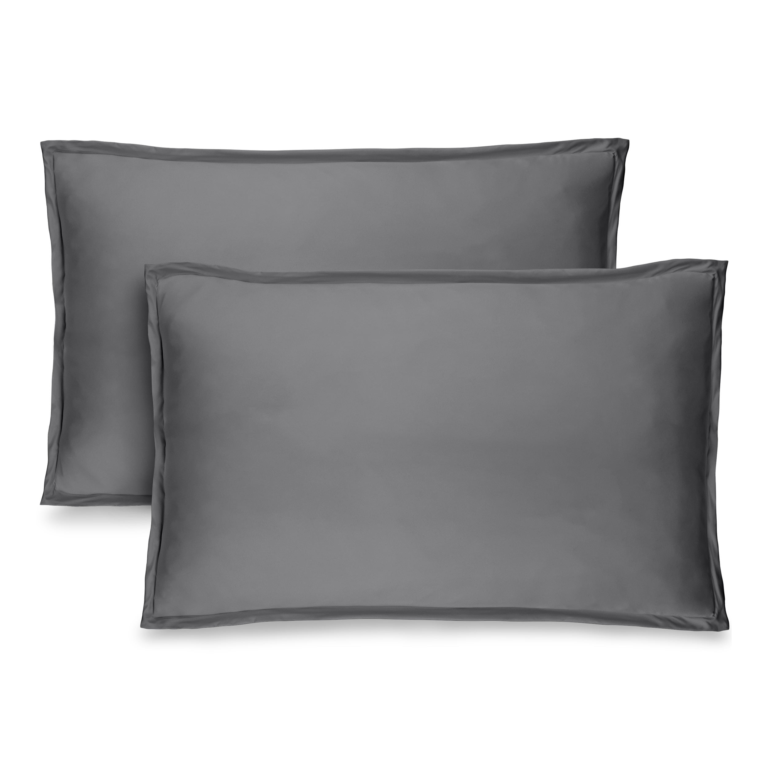 Gray Hypoallergenic Polyester Standard Pillow Sham Set