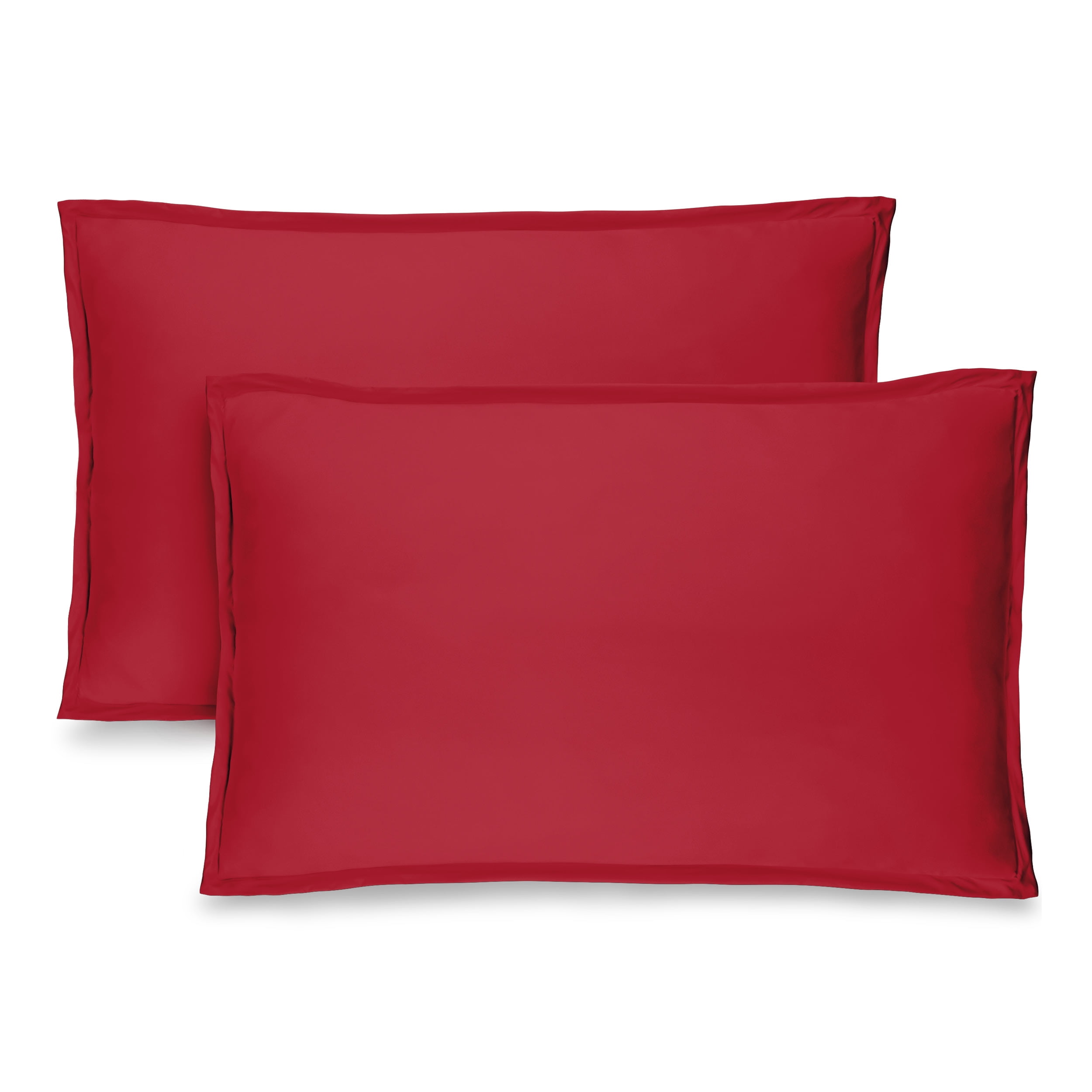 Red Hypoallergenic Microfiber Standard Pillow Sham Set