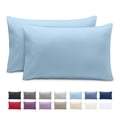 thumbnail image 1 of Bare Home Pillowcase Set - Envelope Closure - Premium 1800 Collection - Double Brushed - Ultra Soft - Queen Size, Light Blue, 2 Count, 1 of 8