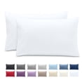 thumbnail image 1 of Bare Home Pillowcase Set - Envelope Closure - Premium 1800 Collection - Double Brushed - Ultra Soft - Queen Size, White, 2 Count, 1 of 8