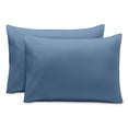 thumbnail image 1 of Bare Home Pillowcase Set - Envelope Closure - Premium 1800 Collection - Double Brushed - Ultra Soft - Standard Size, Coronet Blue, 2 Count, 1 of 8