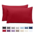 thumbnail image 1 of Bare Home Pillowcase Set - Envelope Closure - Premium 1800 Collection - Double Brushed - Ultra Soft - Standard Size, Red, 2 Count, 1 of 8