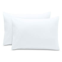Bare Home Pillowcase Set - Envelope Closure - Premium 1800 Collection - Double Brushed - Ultra Soft - Standard Size, White, 2 Count