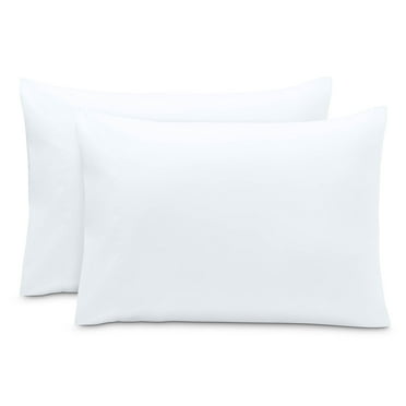 Bare Home Pillowcase Set - Envelope Closure - Premium 1800 Collection - Double Brushed - Ultra Soft - Standard Size, White, 2 Count