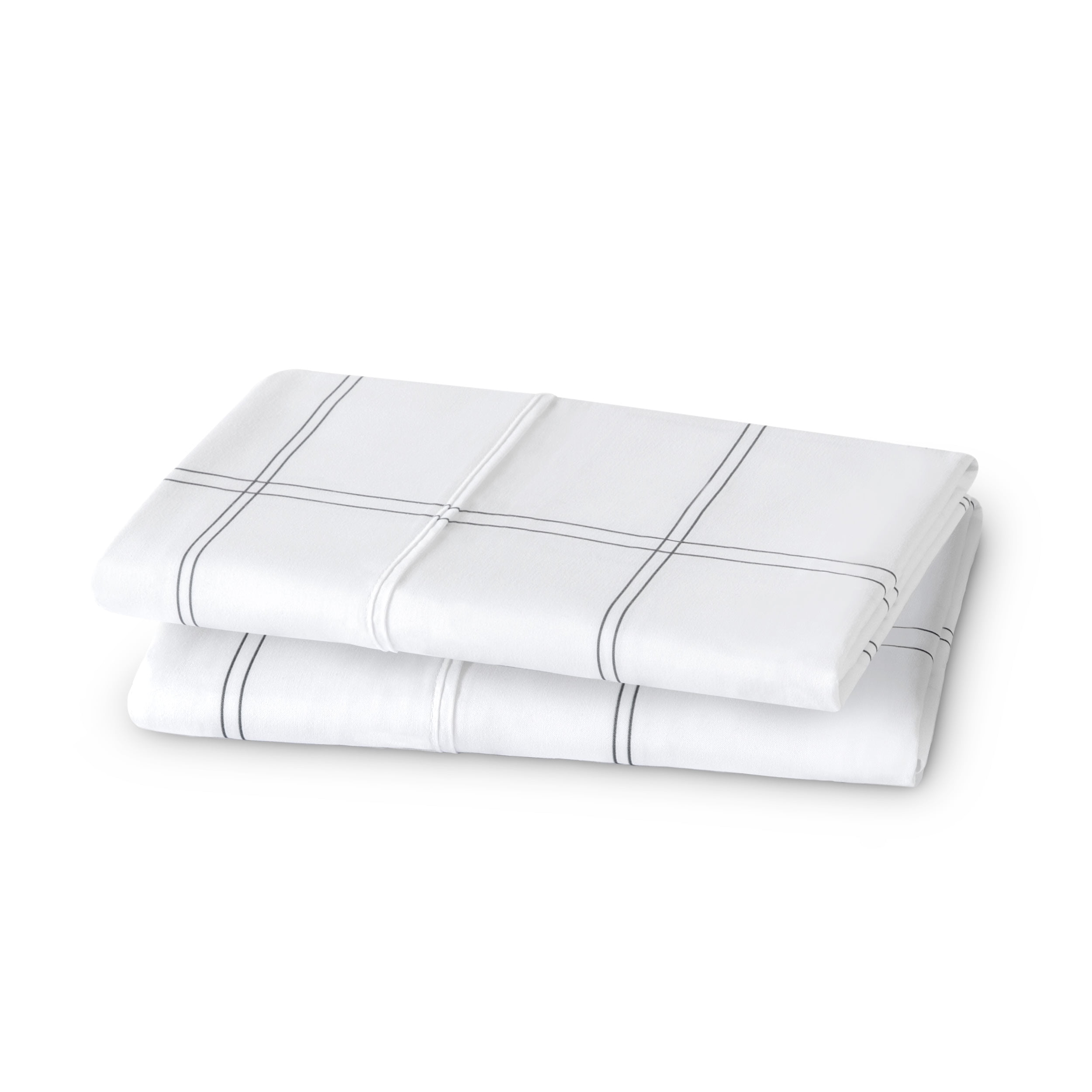 King Size White and Gray Hypoallergenic Microfiber Pillowcases