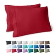 thumbnail image 1 of Bare Home Pillowcase Set - Premium 1800 Collection - Double Brushed - Ultra Soft - King Size, Red, 2 Count, 1 of 8