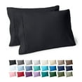 thumbnail image 1 of Bare Home Pillowcase Set - Premium 1800 Collection - Double Brushed - Ultra Soft - Standard Size, Black, 2 Count, 1 of 8