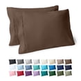 thumbnail image 1 of Bare Home Pillowcase Set - Premium 1800 Collection - Double Brushed - Ultra Soft - Standard Size, Cocoa, 2 Count, 1 of 8