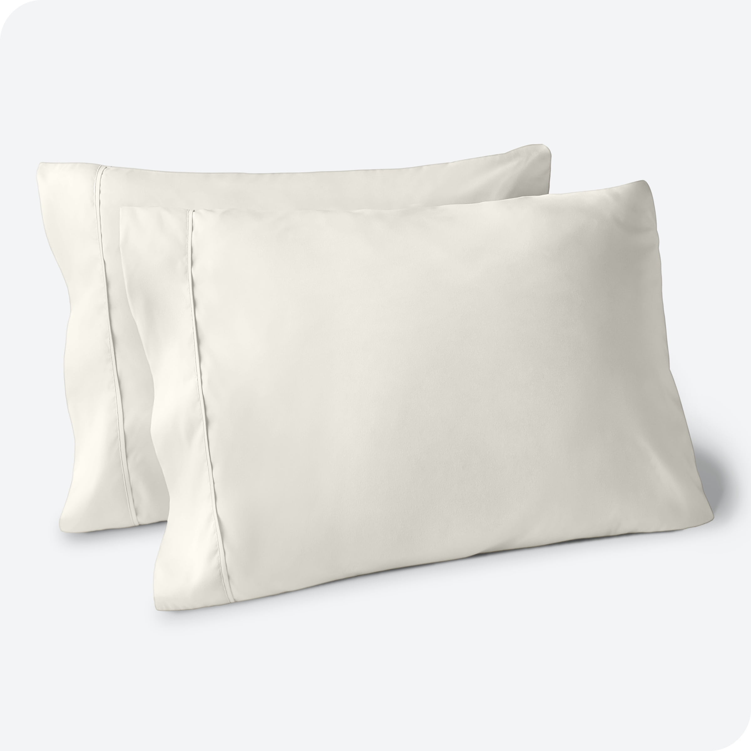 Cream Hypoallergenic Cotton Polyester Standard Pillowcase Set