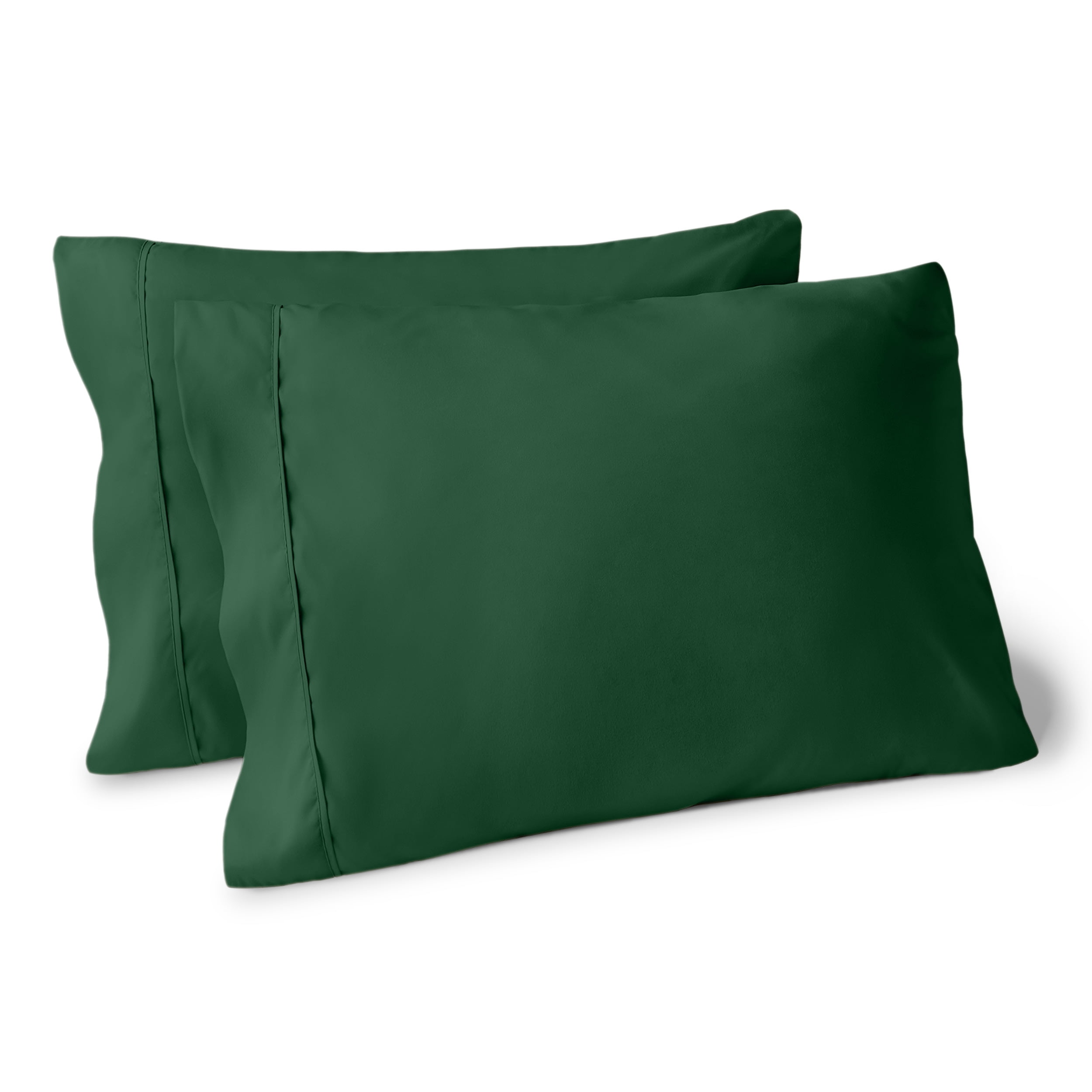 Forest Green Hypoallergenic Microfiber Standard Pillowcase Set