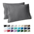 thumbnail image 1 of Bare Home Pillowcase Set - Premium 1800 Collection - Double Brushed - Ultra Soft - Standard Size, Gray, 2 Count, 1 of 8