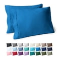 thumbnail image 1 of Bare Home Pillowcase Set - Premium 1800 Collection - Double Brushed - Ultra Soft - Standard Size, Medium Blue, 2 Count, 1 of 8