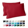 thumbnail image 1 of Bare Home Pillowcase Set - Premium 1800 Collection - Double Brushed - Ultra Soft - Standard Size, Red, 2 Count, 1 of 8