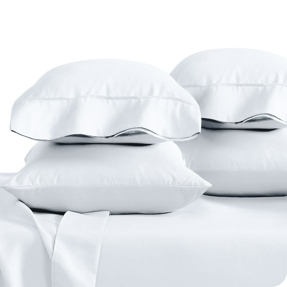Bare Home Pillowcase Set - Premium 1800 Collection - Double Brushed - Ultra Soft - Standard Size, White, 4 Count