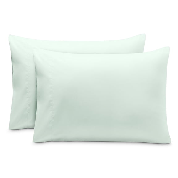 Bare Home Pillowcase Set - Premium 1800 Collection - Double Brushed - Ultra Soft - Toddler Size, Spring Mint, 2 Count