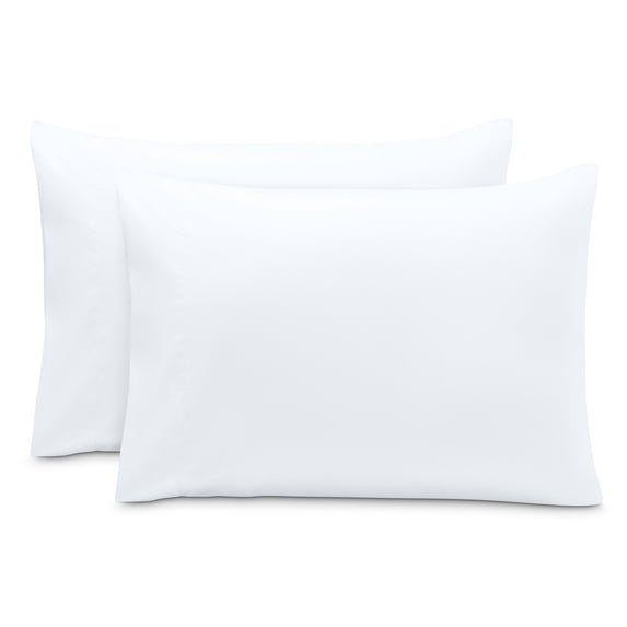 Bare Home Pillowcase Set - Premium 1800 Collection - Double Brushed - Ultra Soft - Toddler Size, White, 2 Count
