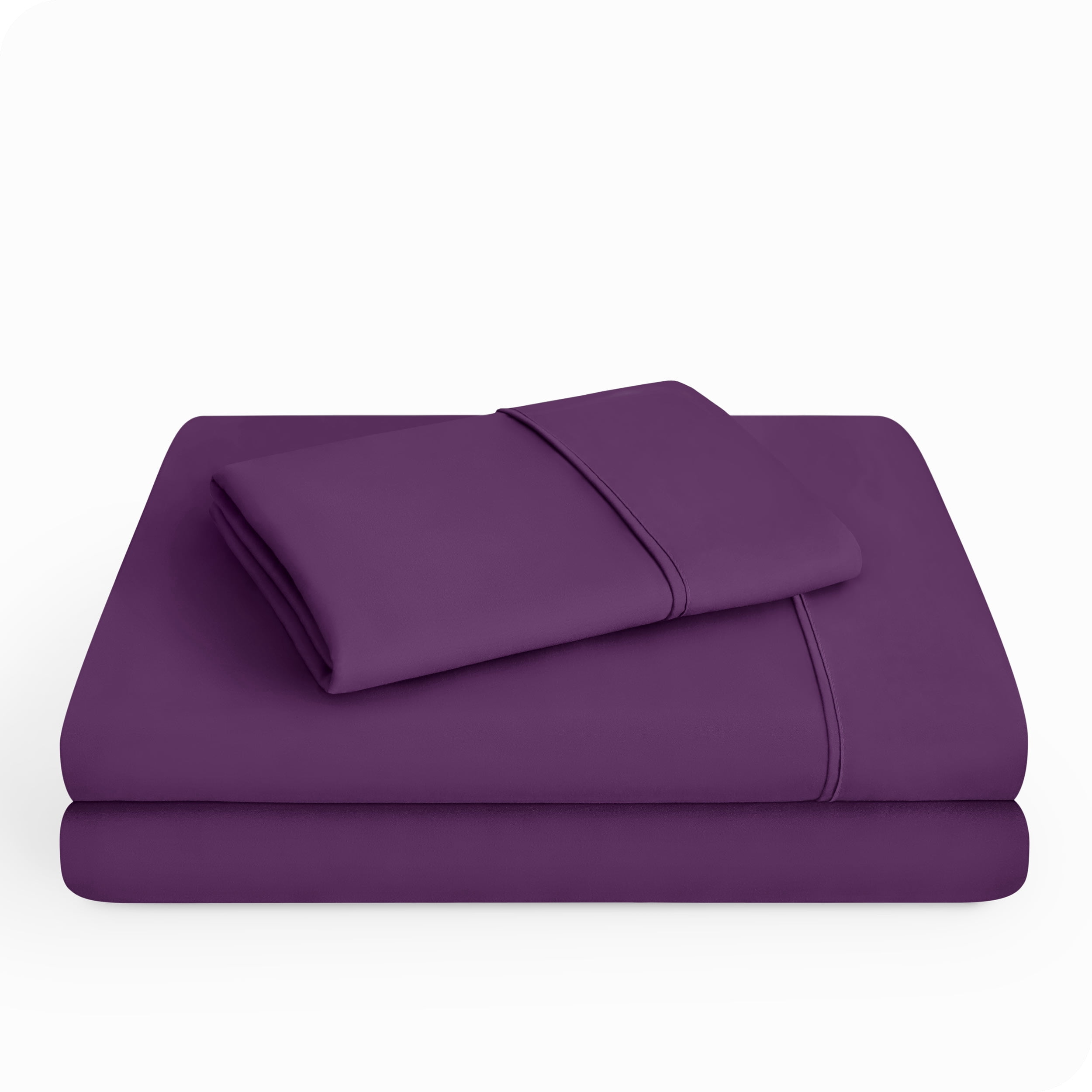 Bare Home Plum Microfiber Sheet Set, Wrinkle Resistant, Deep Pocket, Twin XL