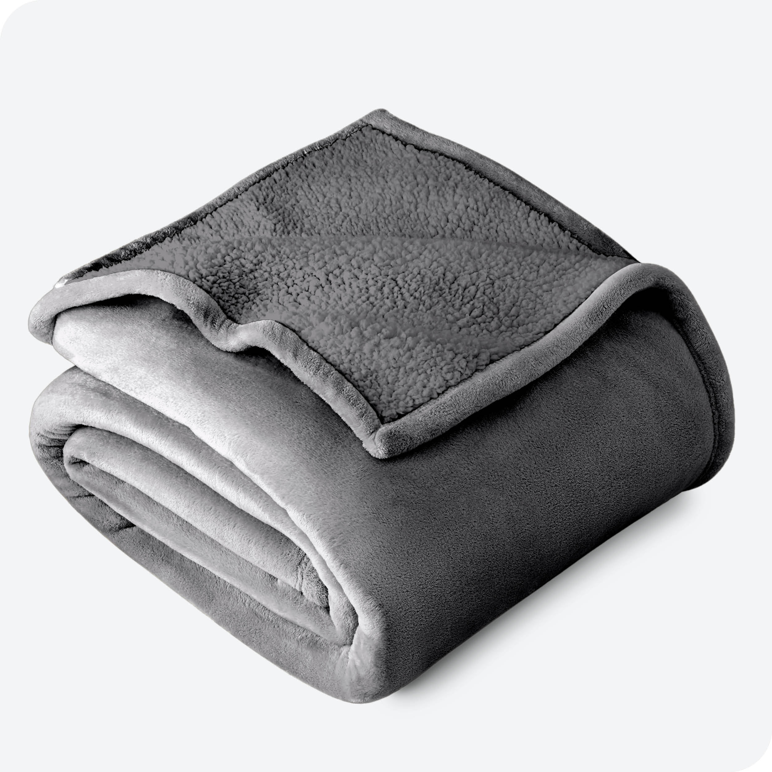 Bare Home Plush Sherpa Bed Blanket Fluffy & Soft Reversible