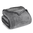 thumbnail image 1 of Bare Home Plush Sherpa Bed Blanket - Fluffy & Soft - Reversible - Lightweight - King, Gray with Gray Sherpa, 1 of 10
