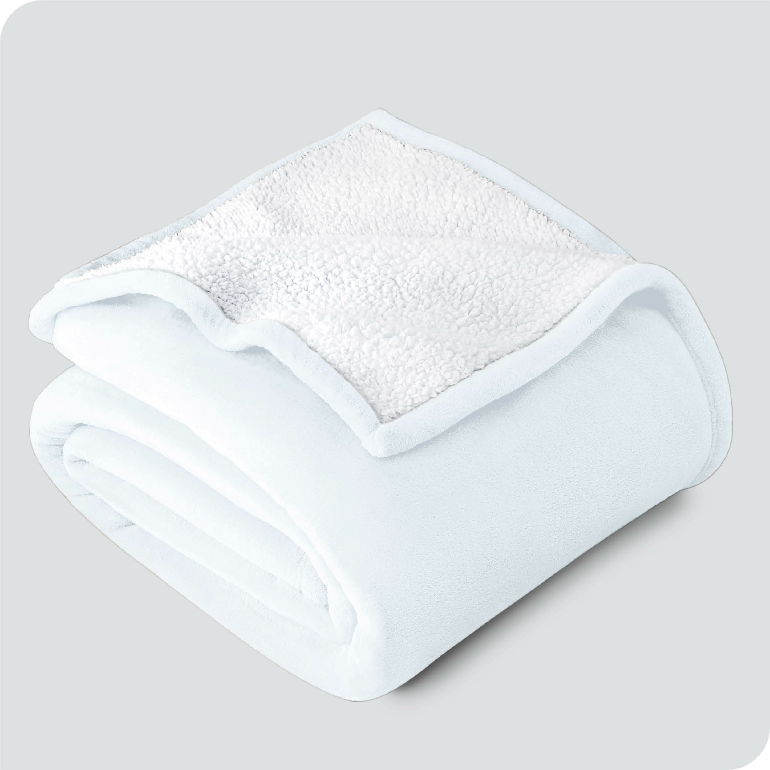 Bare Home King Size Plush Sherpa Bed Blanket Reversible, Lightweight