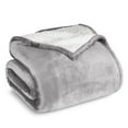 thumbnail image 1 of Bare Home Plush Sherpa Bed Blanket - Fluffy & Soft - Reversible - Lightweight - Twin/Twin XL, Light Gray, 1 of 10