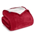 thumbnail image 1 of Bare Home Plush Sherpa Bed Blanket - Fluffy & Soft - Reversible - Lightweight - Twin/Twin XL, Red, 1 of 10