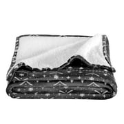 Bare Home Plush Sherpa Bed Blanket - رقيق وناعم - قابل للعكس - خفيف الوزن - توأم / توأم XL ، شتاء جبال الألب