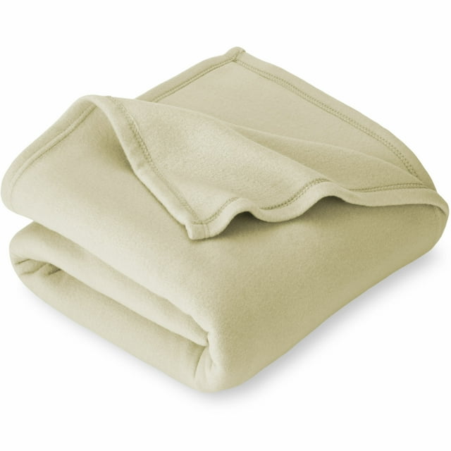 Bare Home Polar Fleece Bed Blanket - Lightweight - Premium Fleece - Throw, Ivory