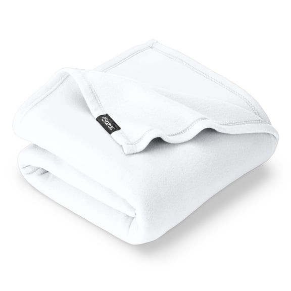 Bare Home Polar Fleece Bed Blanket - Lightweight - Premium Fleece - Twin/Twin XL, White