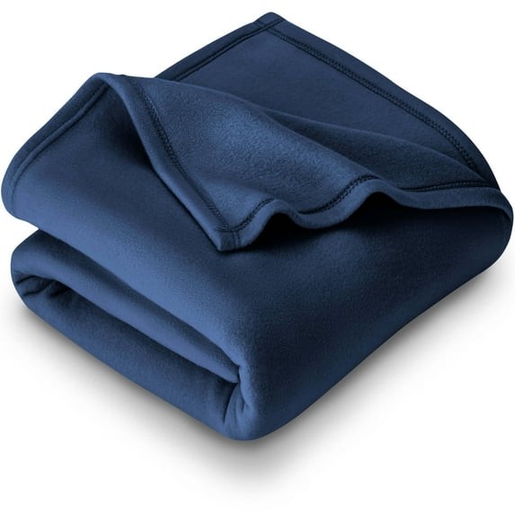 Bare Home Polar Fleece Cozy Bed Blanket - Blanket (King, Dark Blue)