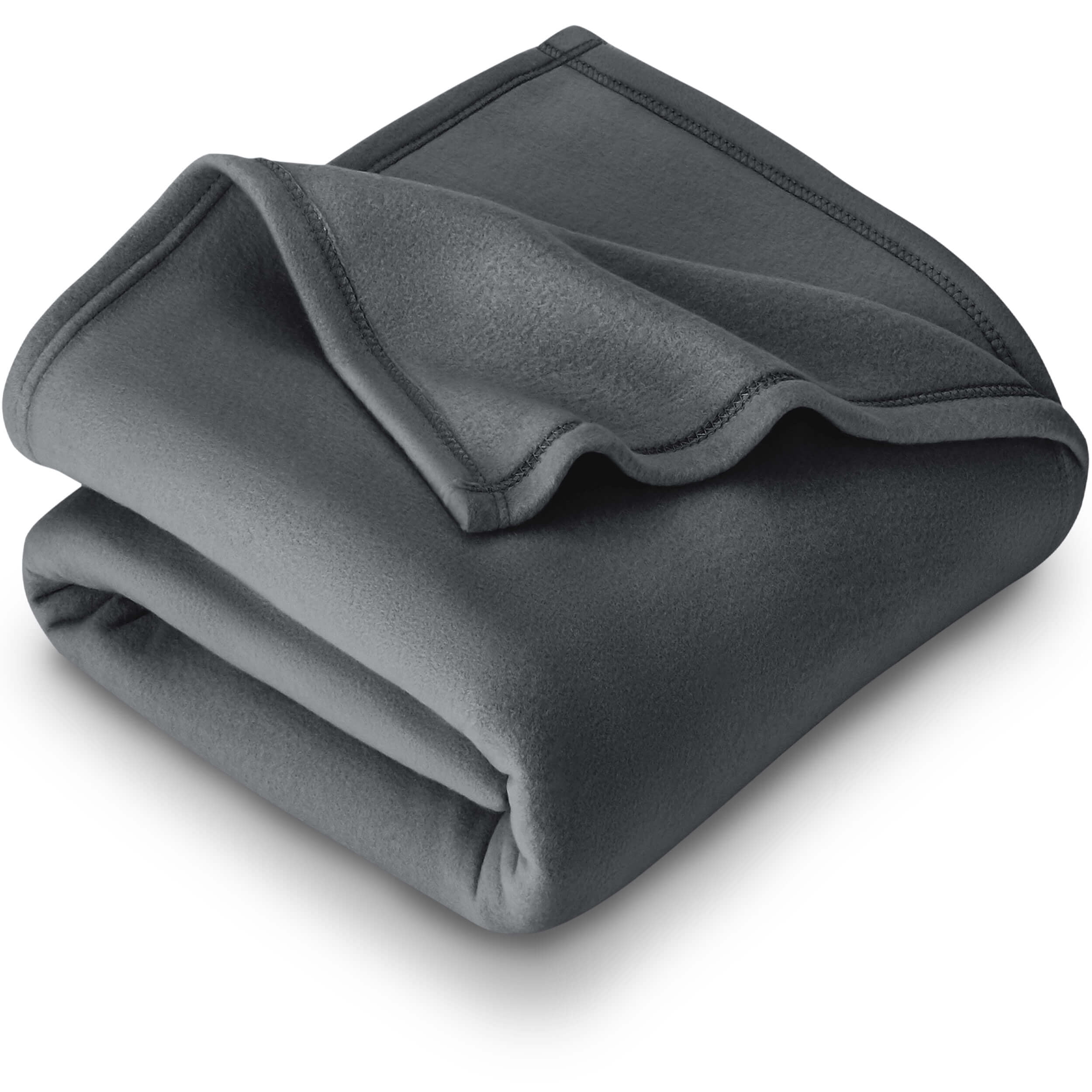 Bare Home Polar Fleece Cozy Bed Blanket - Hypoallergenic Premium Poly-Fiber Yarns, Thermal, Lightweight Blanket (Twin/Twin XL, Gray)
