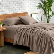 Bare Home Premium 1800 Collection 3-Piece Bed Sheet Set, Twin, Taupe