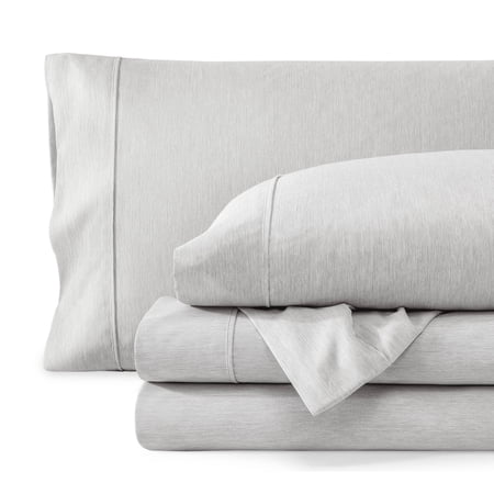 Bare Home Premium 1800 Collection 3-Piece Bed Sheet Set, Twin-XL, Heathered Pewter