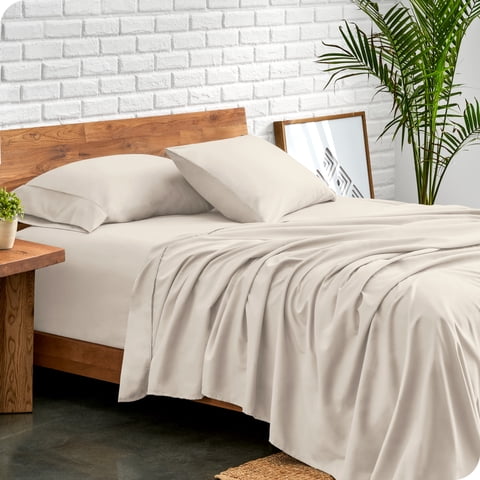 Bare Home Premium 1800 Collection 3-Piece Bed Sheet Set, Twin-XL, Wheat