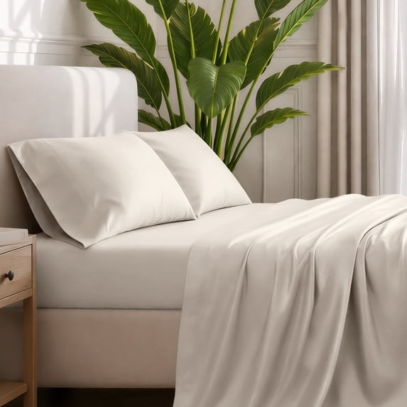 Bare Home Premium 1800 Collection 3-Piece Bed Sheet Set, Twin-XL, Wheat