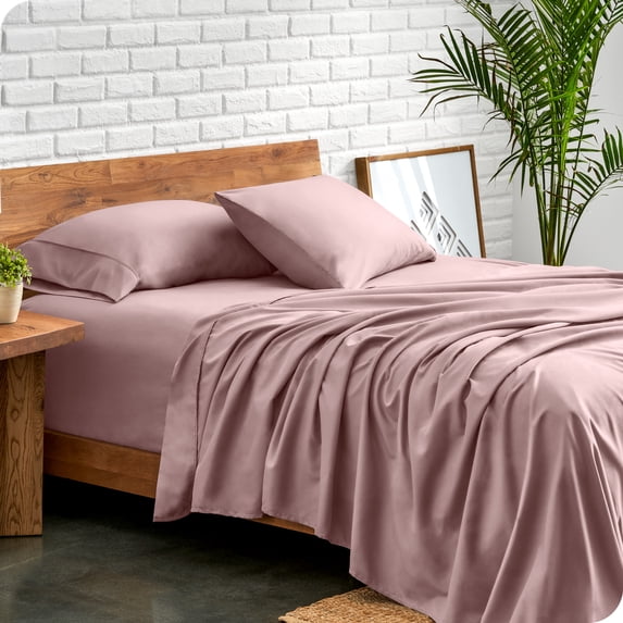 Bare Home Premium 1800 Collection 4-Piece Bed Sheet Set, California King, Mauve