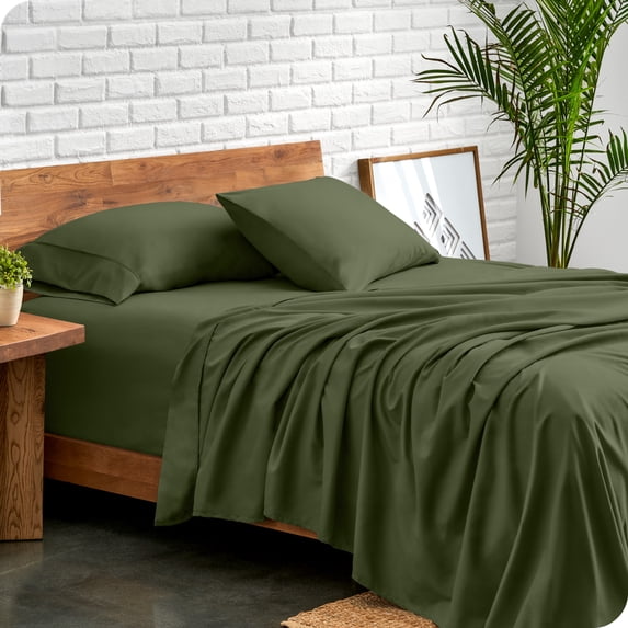 Bare Home Premium 1800 Collection 4-Piece Bed Sheet Set, Full, Cypress