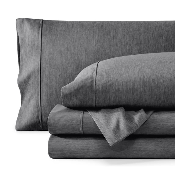 Bare Home Premium 1800 Collection 4-Piece Bed Sheet Set, Full, Heathered Gray