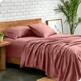 thumbnail image 1 of Bare Home Premium 1800 Collection 4-Piece Bed Sheet Set, Full XL, Dusty Rose, 1 of 11
