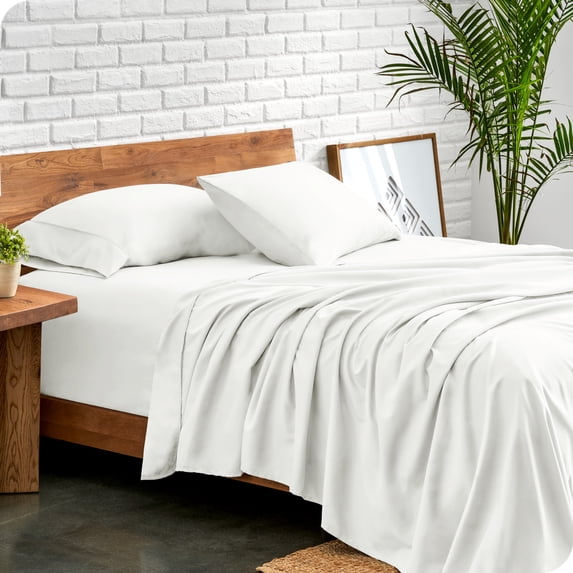 Bare Home Premium 1800 Collection 4-Piece Bed Sheet Set, King, Cream