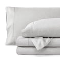 thumbnail image 1 of Bare Home Premium 1800 Collection 4-Piece Bed Sheet Set, King, Heathered Pewter, 1 of 9